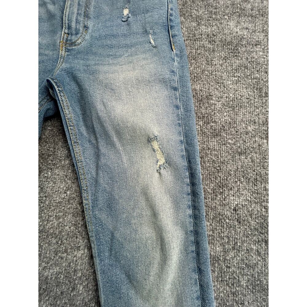 Zara High Rise Distressed Skinny Jeans Women's Size 6 Light Wash Stretch Denim - Picture 2 of 11